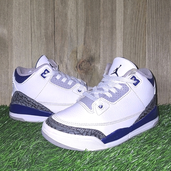 AIR JORDAN 3 RETRO PS "MIDNIGHT NAVY" 2024 (Kid's Size 12C) - Picture 5 of 16